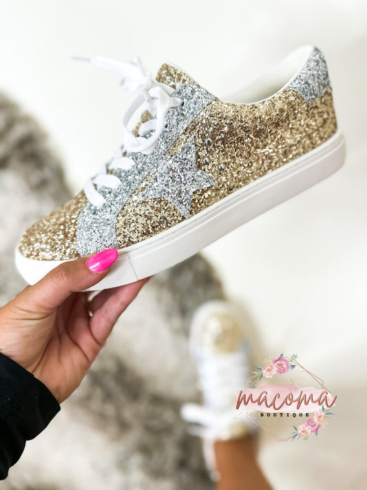 Corky's Red Glitter Glaring Sneakers- FINAL SALE – Macoma Boutique