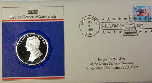 1989 George H Bush Gold Inaugural 24kt Gold Proof Medal Only 500