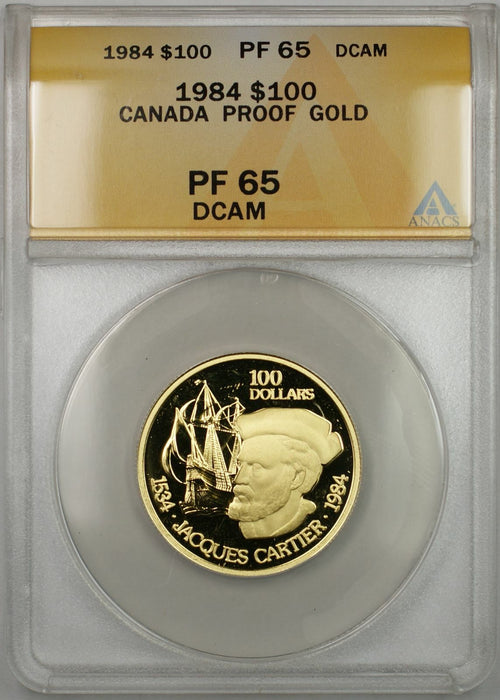 jacques cartier $100 gold coin