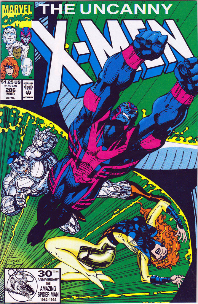 Uncanny X Men 286 1st Print Comic Book Jim Lee Cover Marvel