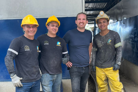 Will Nevins-Alderfer visiting a Fairmined certified gold mine in Colombia