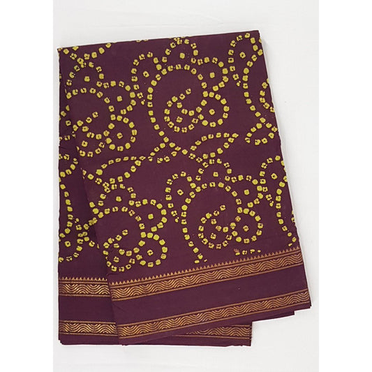 9 Yards Saree With Contrast Border | Pure Silk