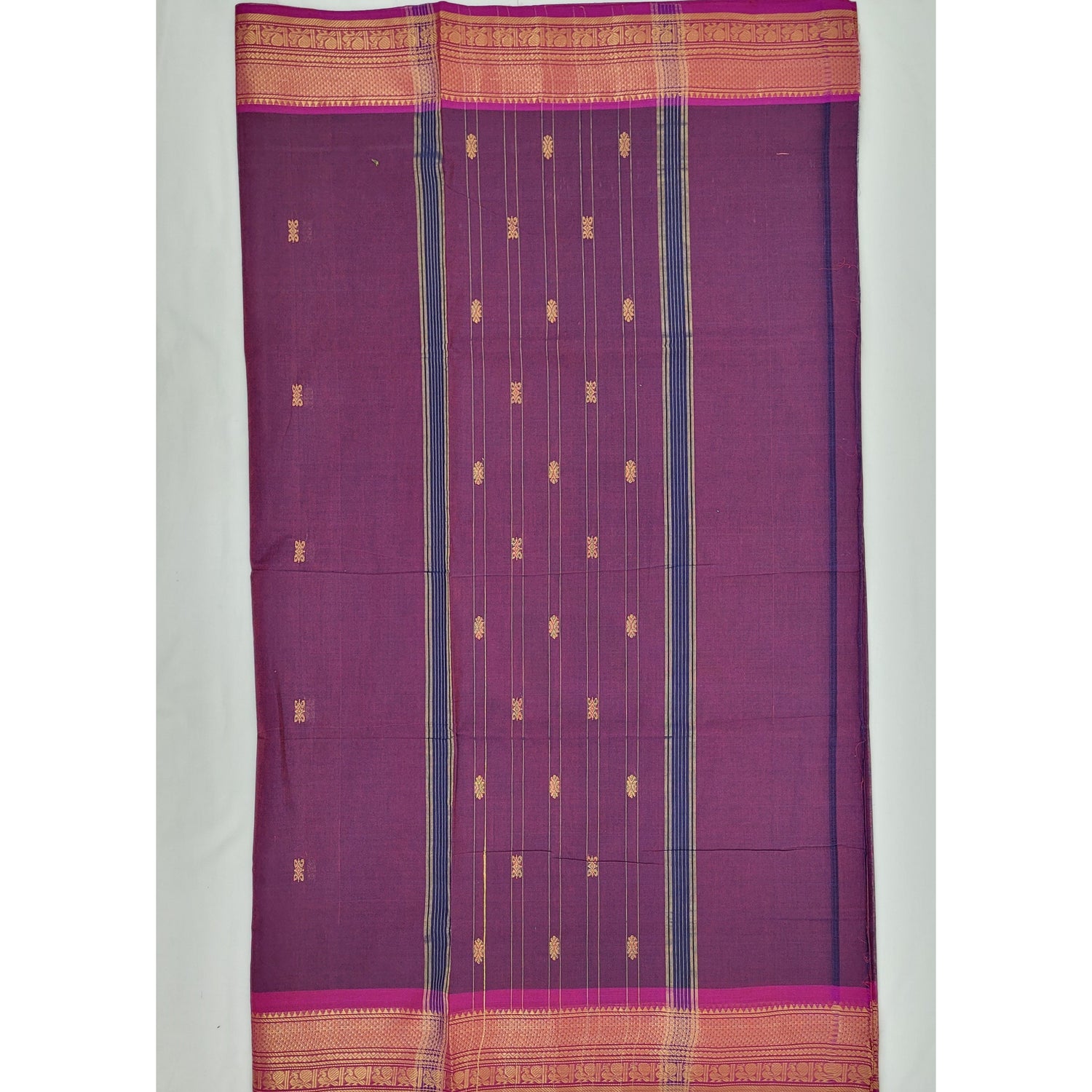 Falsa Color Venkatagiri Handloom Cotton Saree | Vinshika Boutique