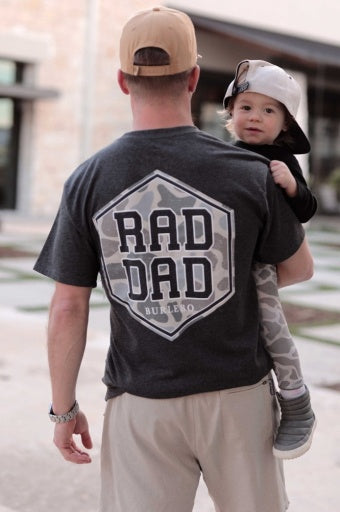 Burlebo Adult Ss Tee Rad Dad | Heather Black Image 1