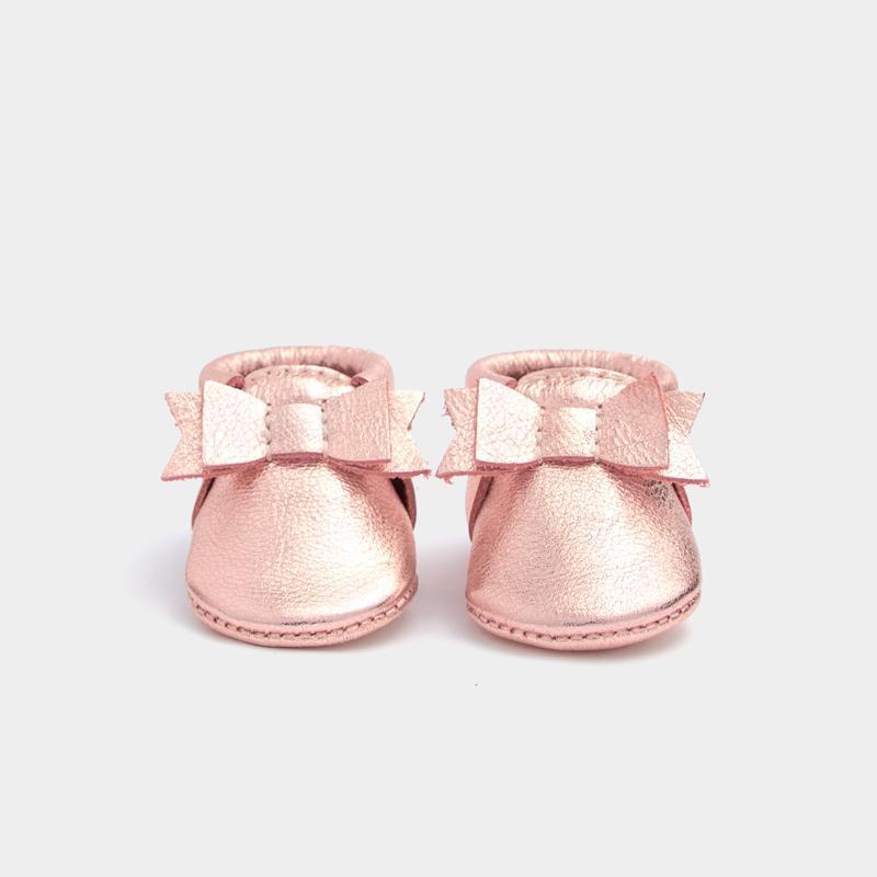 freshly picked rose gold moccasins