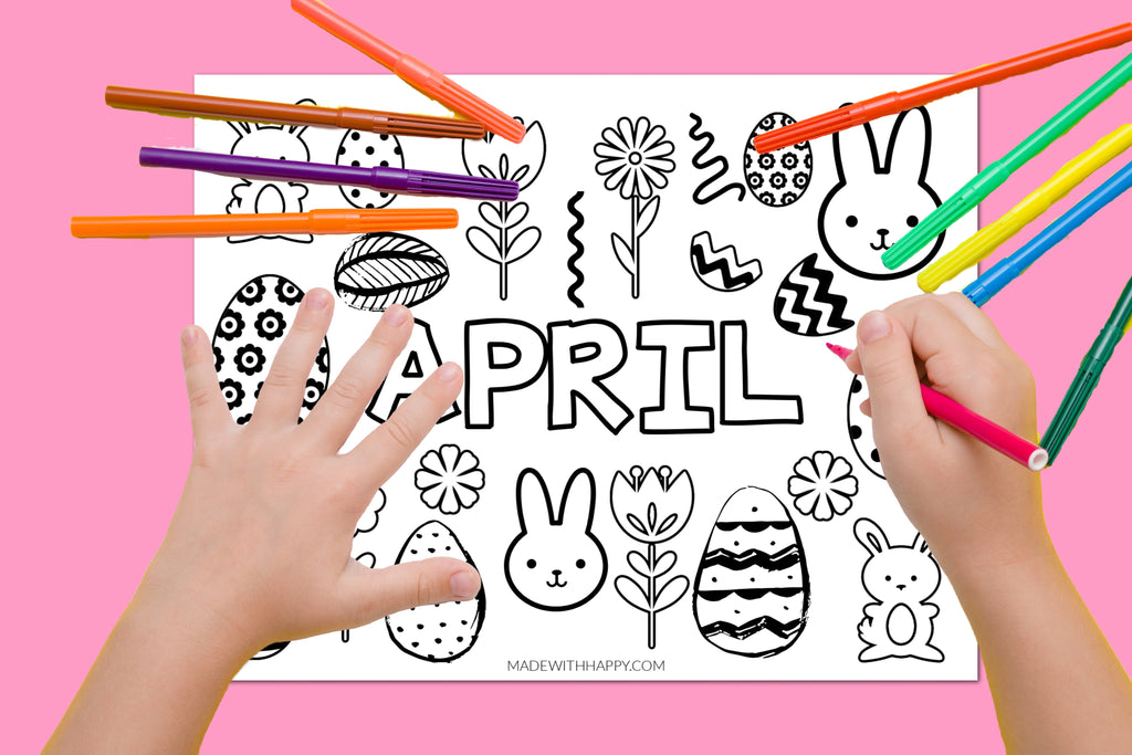 Download April Coloring Page - madewithhappy