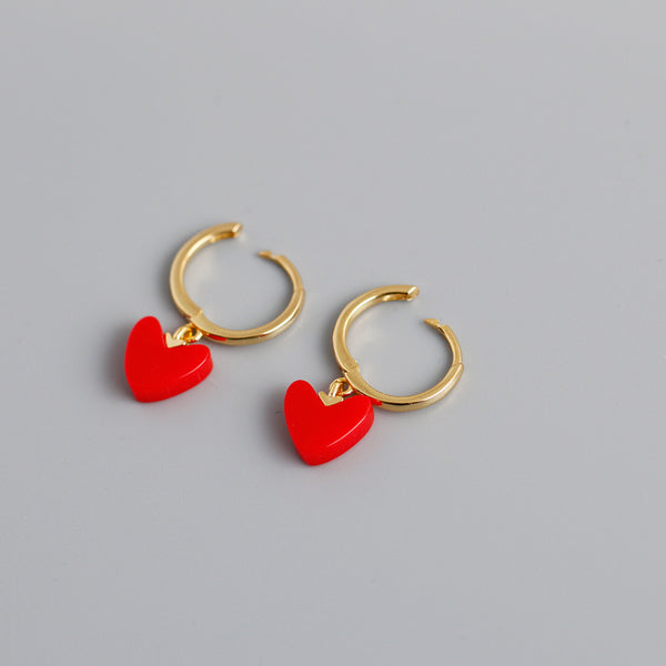 Upside-Down Heart Hoop Earrings – Empty Whole™