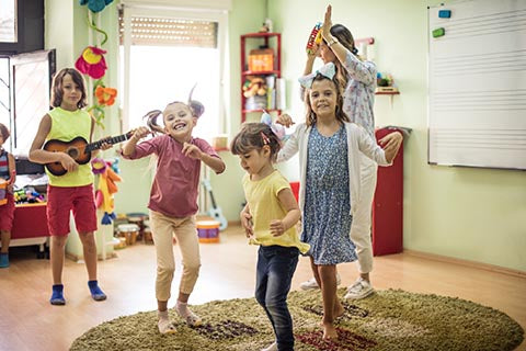 Children playing inside