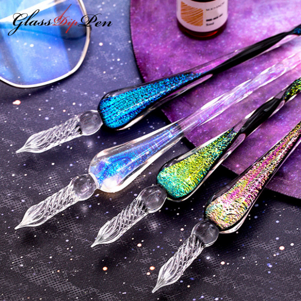 The Thor Series - Galaxy Glass Pen Gift Set with inks - Purple
