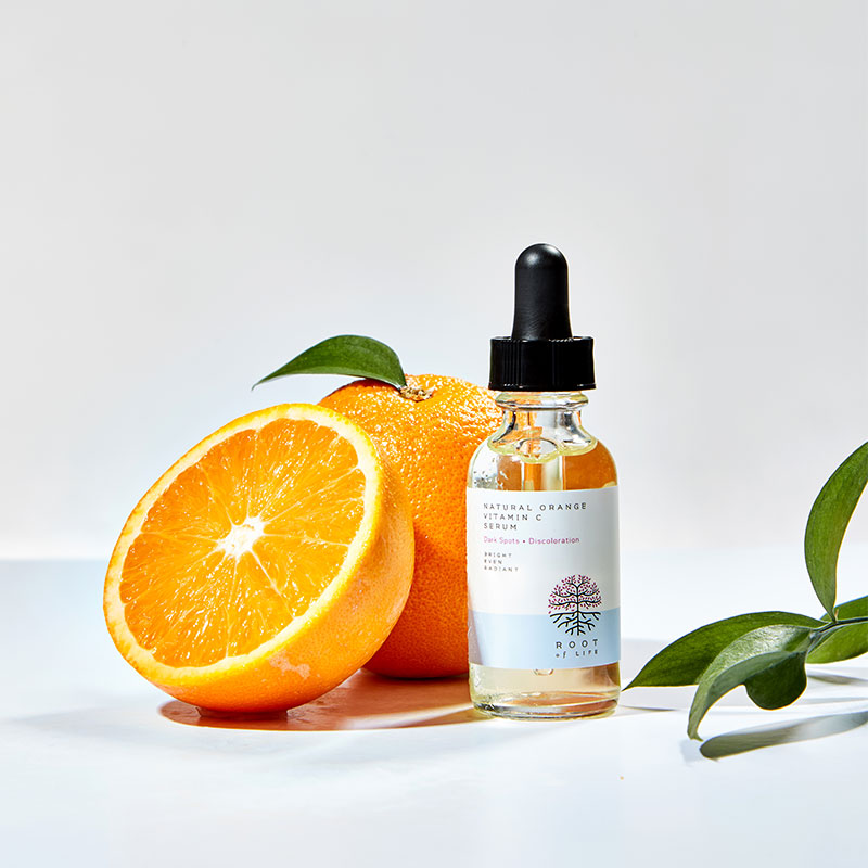 Natural Orange Vitamin C  Serum Dark Spots Uneven Skin 