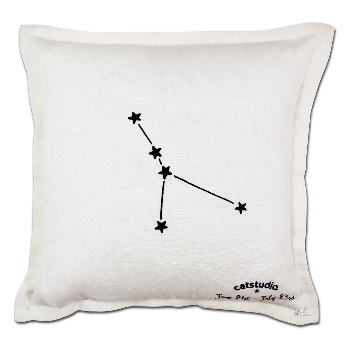 Cancer Hand-Embroidered Pillow | Astrology Collection by catstudio ...