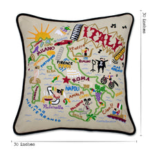 Load image into Gallery viewer, Italy XL Hand-Embroidered Pillow - catstudio 
