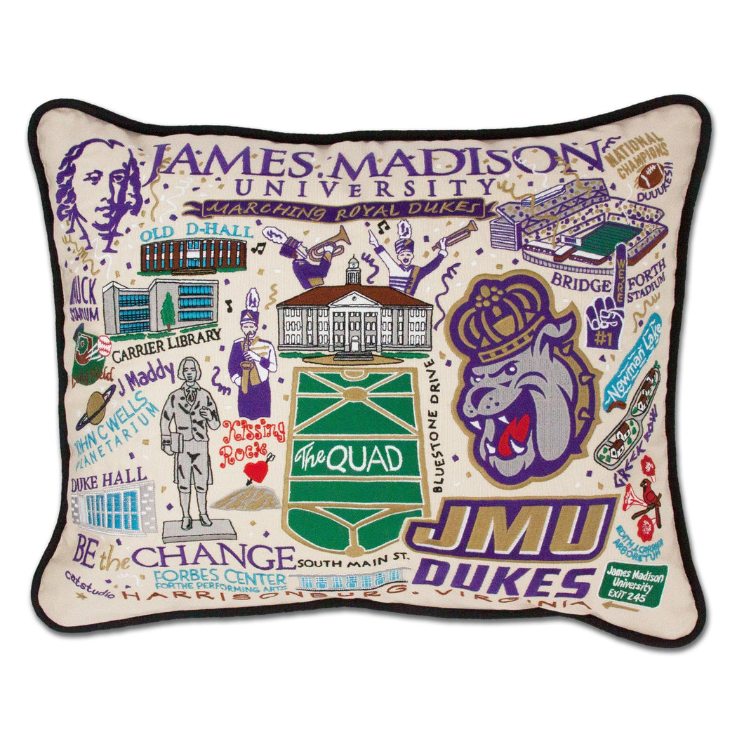 James Madison University Embroidered Pillow Collegiate Collection by