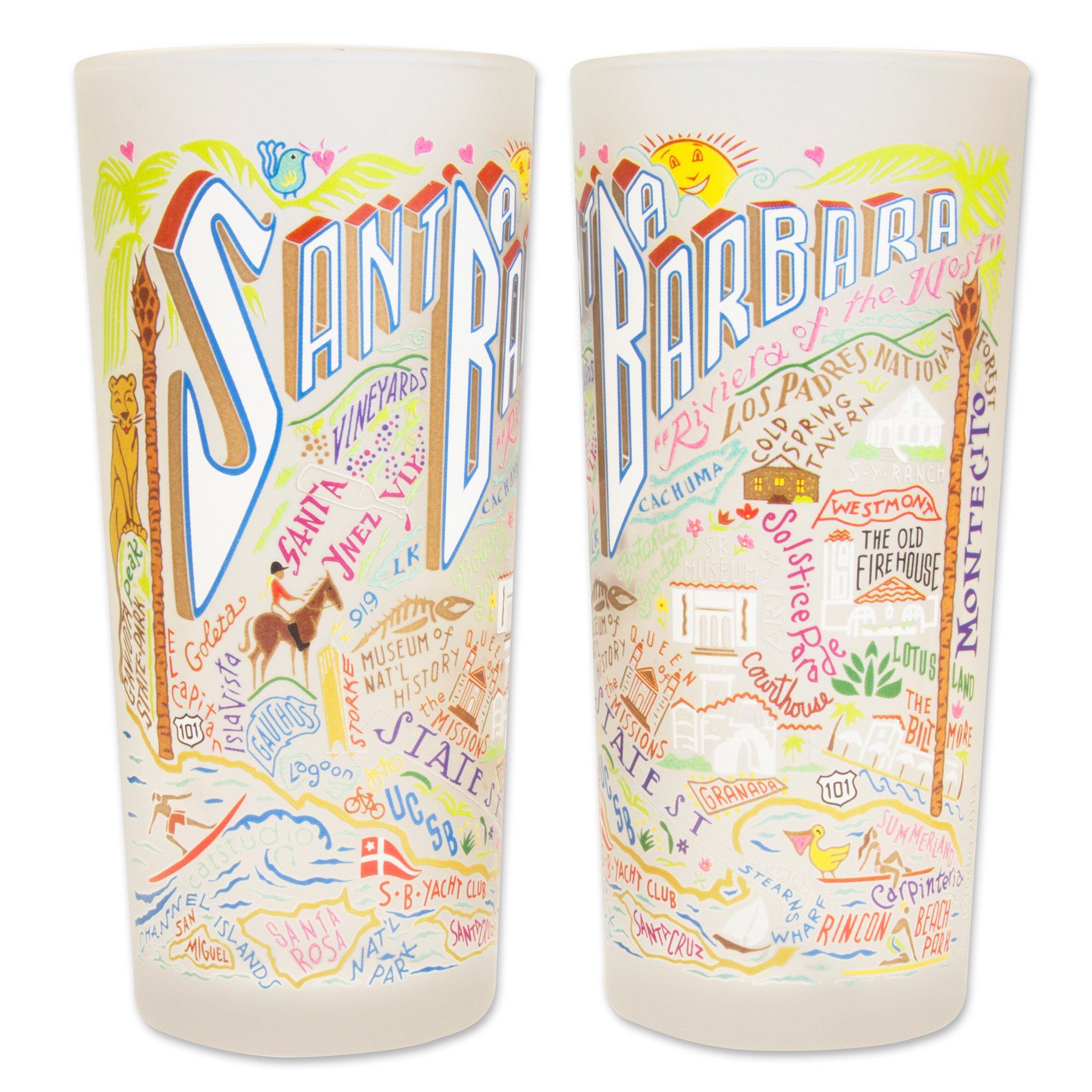 Santa Barbara Drinking Glass California Collection by catstudio