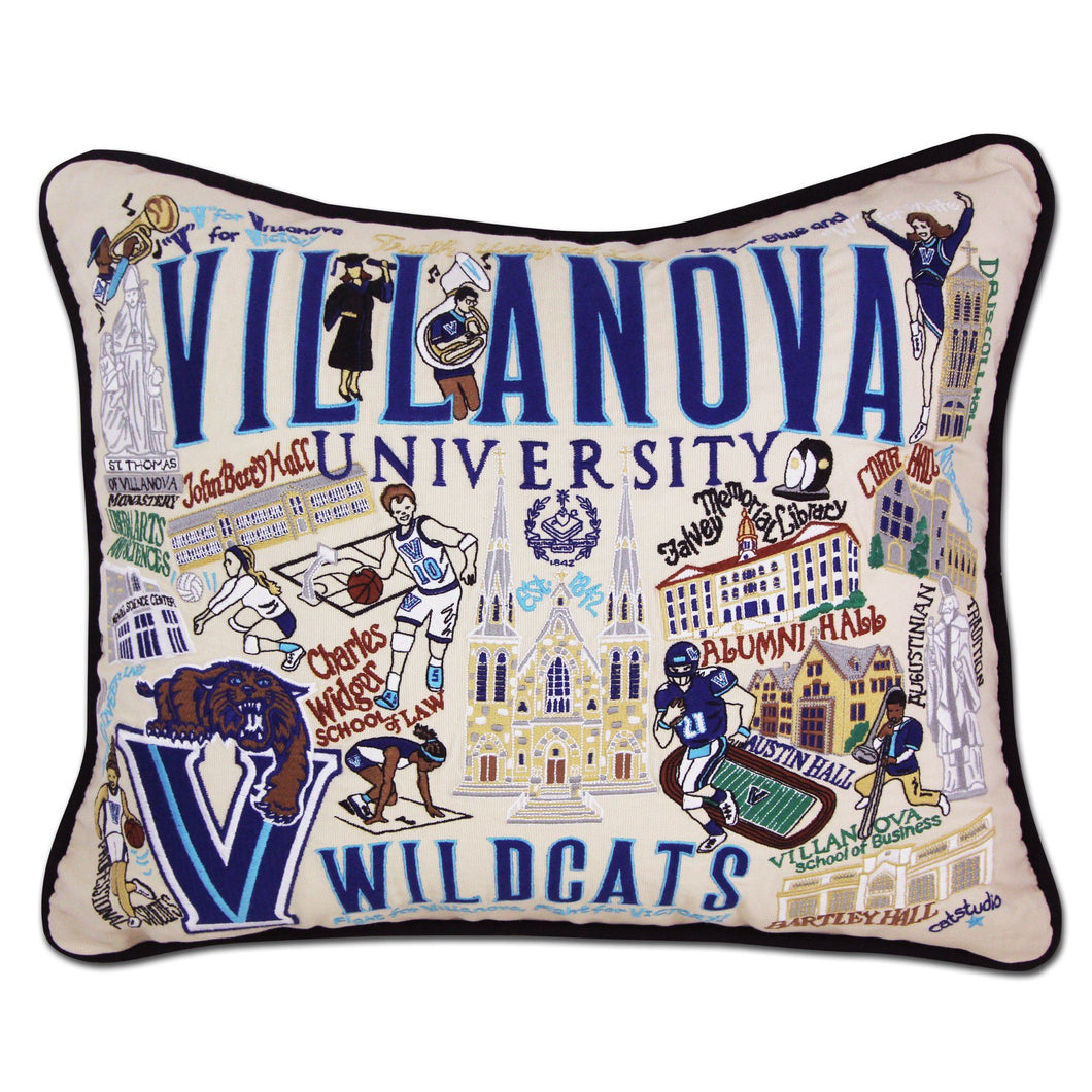 Villanova Embroidered Pillow Collegiate Collection by catstudio