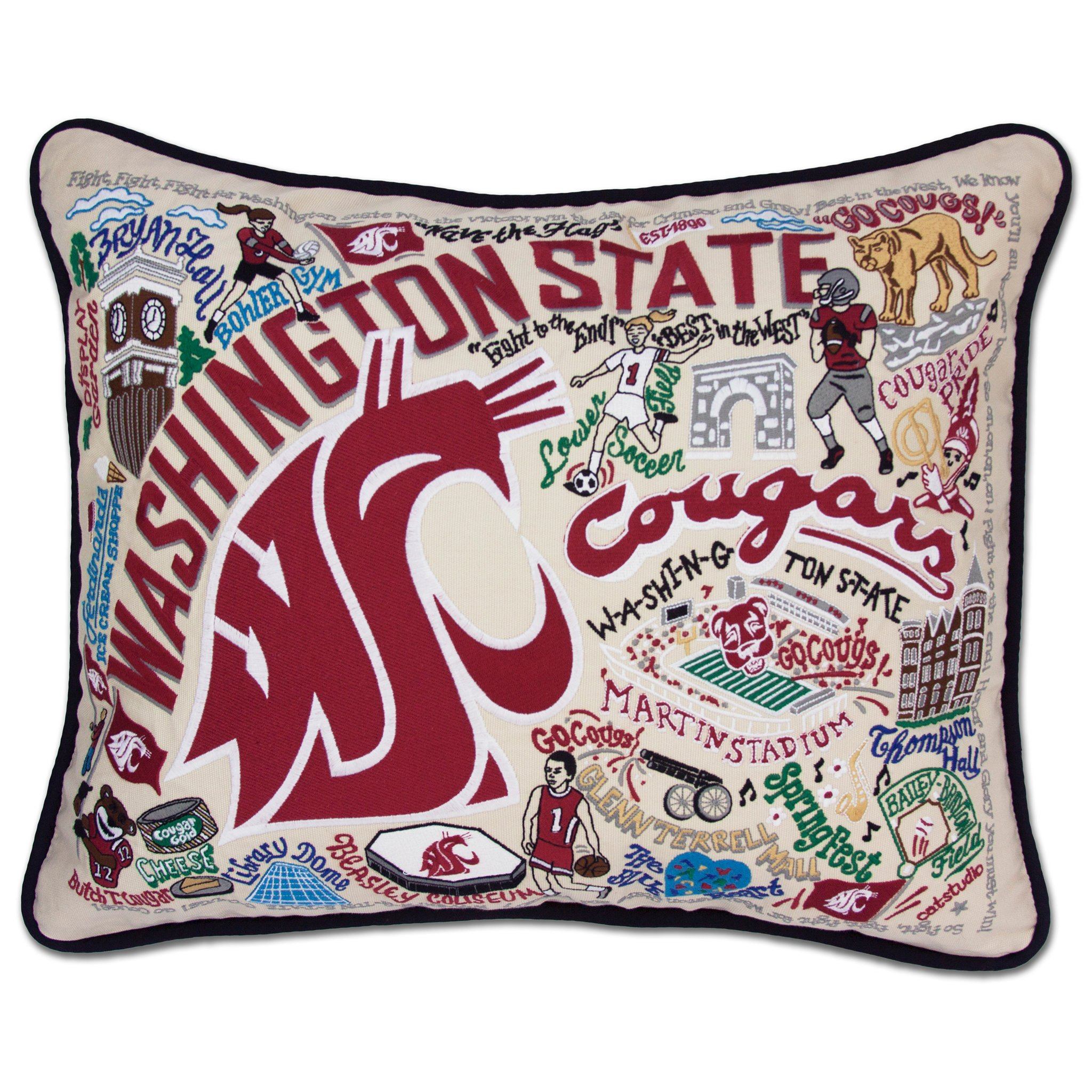 Washington State University Embroidered Pillow Collegiate Collection