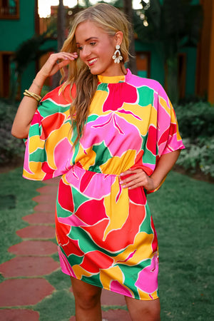 Emeline Satin Dress - Anchored Arrows Boutique