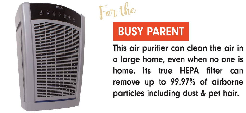 The LivePure Bali Air Purifier is the perfect gift for the Busy Parent in your life.