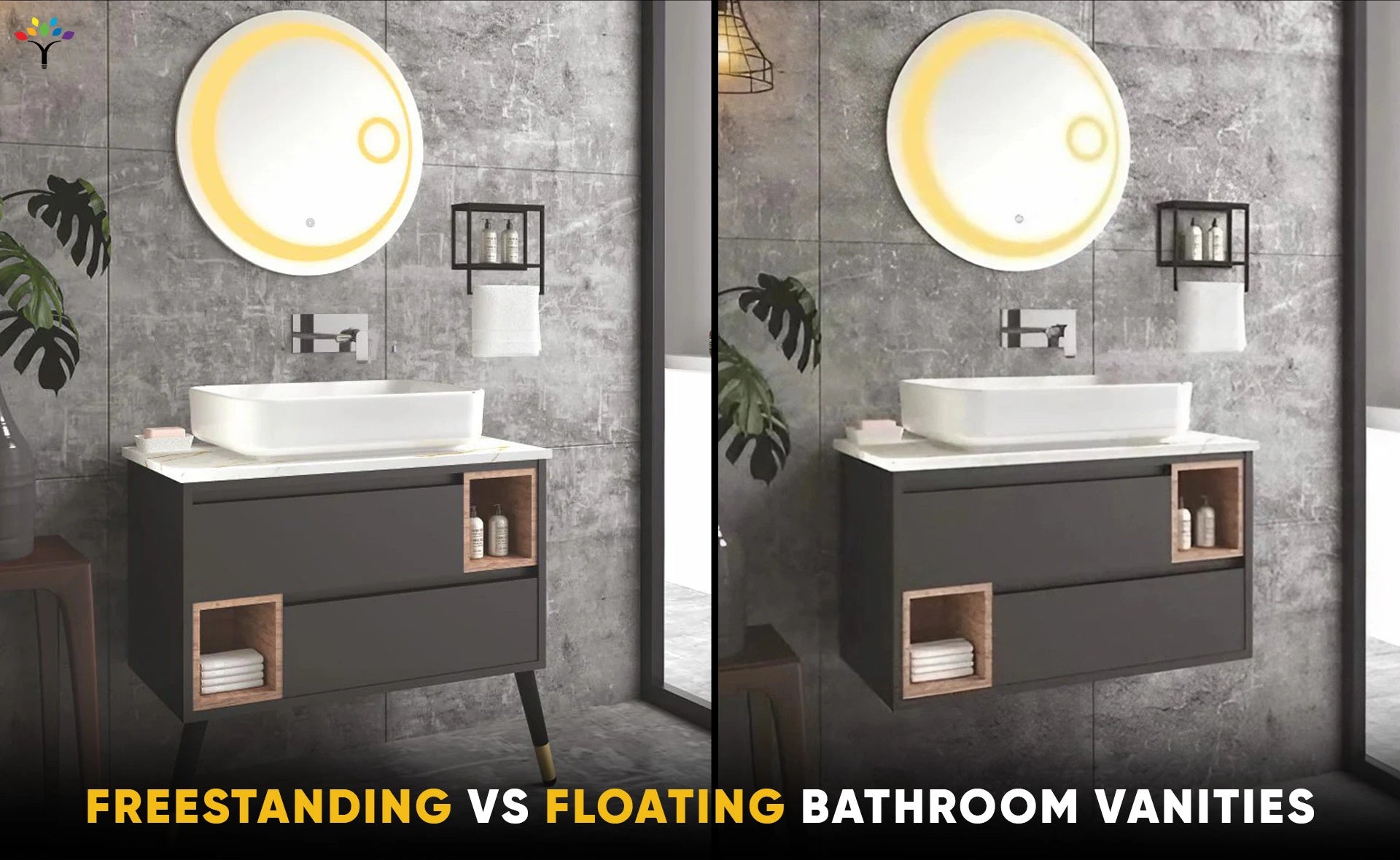 Freestanding vs. Floating Bathroom Vanities