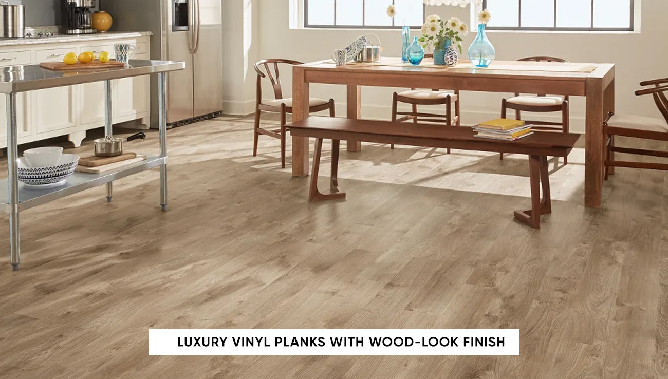 Luxury Vinyl Planks with Wood-Look Finish