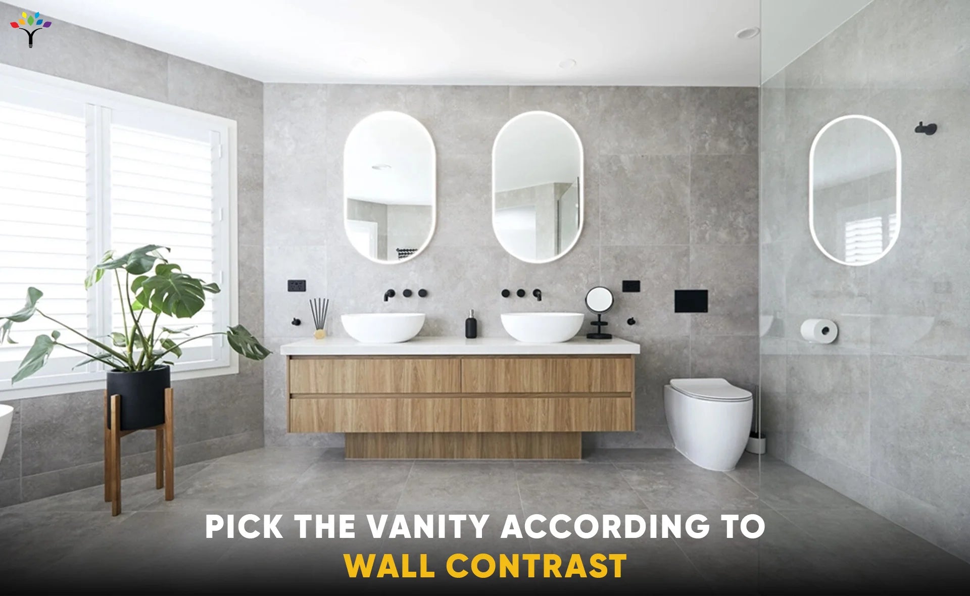 Pick the Vanity According to Wall Contrast