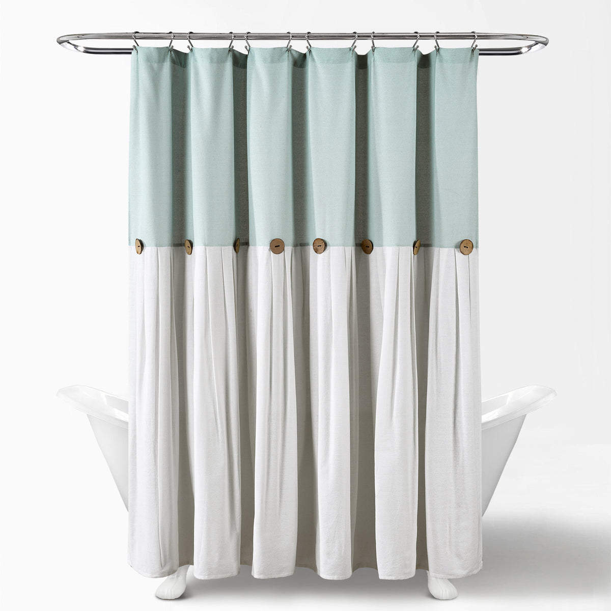 Linen Button Shower Curtain