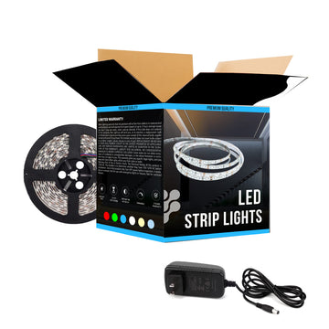 LEDmyplace Tunable White LED Strip Light/Tape Light - High-CRI - 12V - IP20 - 378 Lumens/ft with Power Supply and Controller (Kit)