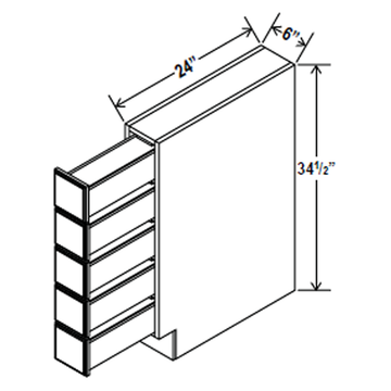 Espresso Shaker Microwave Base 27x34 1/2x24 RTA Cabinet