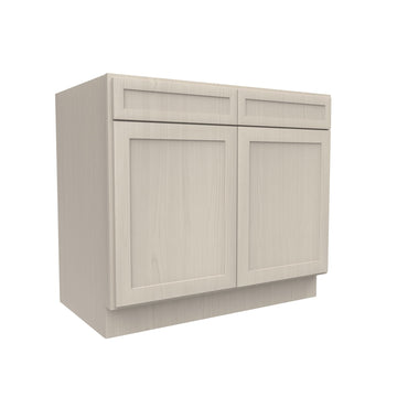 RTA - Elegant White - Double Drawer Front 2 Door Sink Base Cabinet | 4