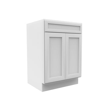 42 Inch Wide Double Door Base Cabinet - Luxor White Shaker - Ready To  Assemble, 42W x 34.5H x 24D