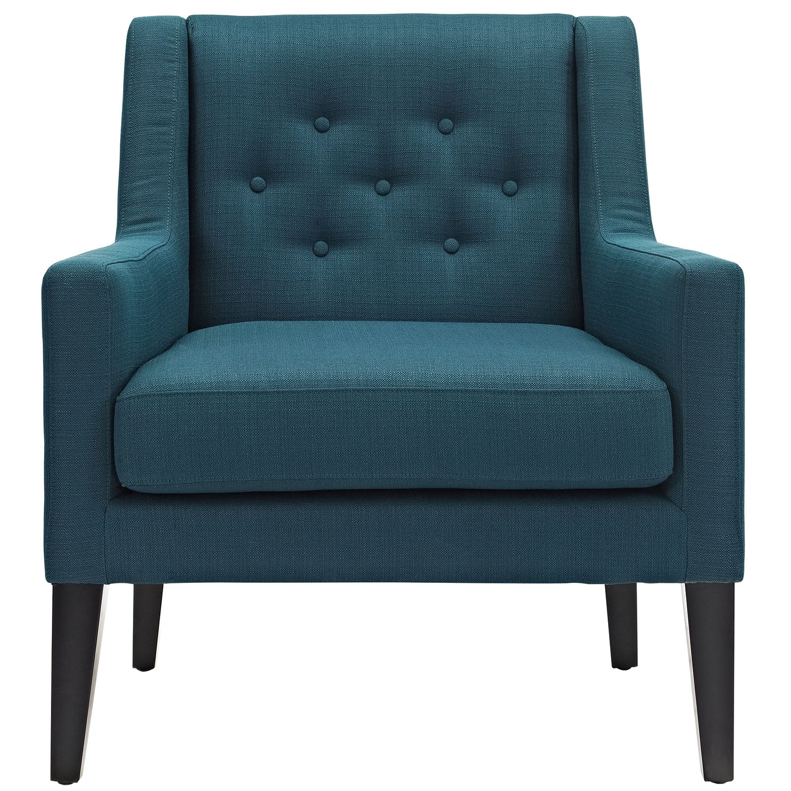 Contemporary Modern Earnest Upholstered Fabric Armchair - Density Sponge Wood Legs