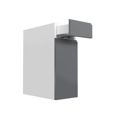 RTA - Lacquer Grey - Single Door Base Cabinets | 12"W x 30"H x 23.8"D
