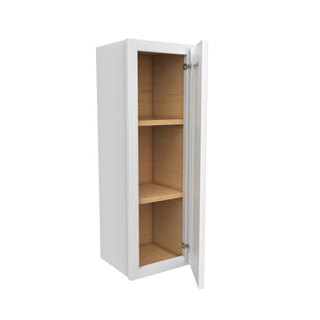 96 Inch High Single Door Tall Cabinet - Luxor White Shaker - Ready To