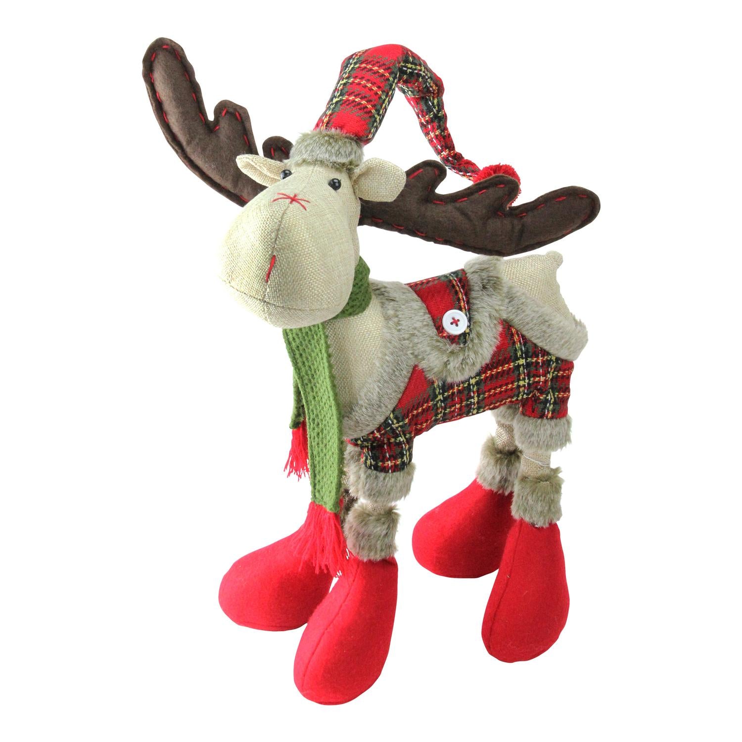 plaid stuffed reindeer