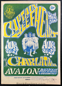 AUCTION - FD-23 - Captain Beefheart - 1966 Poster - Stanley Mouse SIGNED - Avalon Ballroom - Very Good
