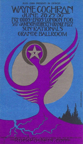 GB42 -Wayne Cochran Postcard - Grande Ballroom (28-30-Jun-68) Condition - Mint
