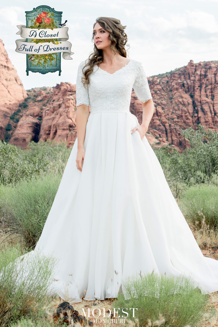 TR12025 modest wedding dresses for plus size ball gown LDS