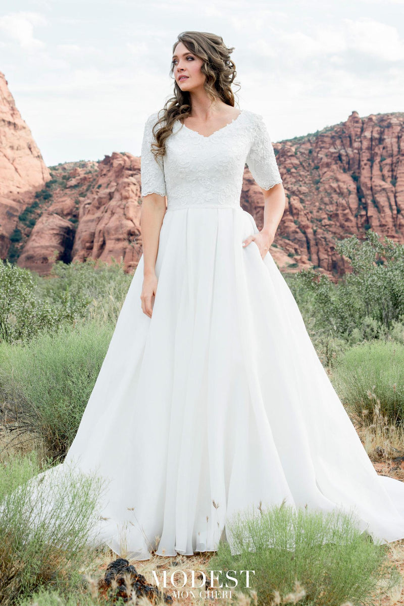 TR12025 Modest Wedding Dress Ball Gown | A Closet Full of Dresses