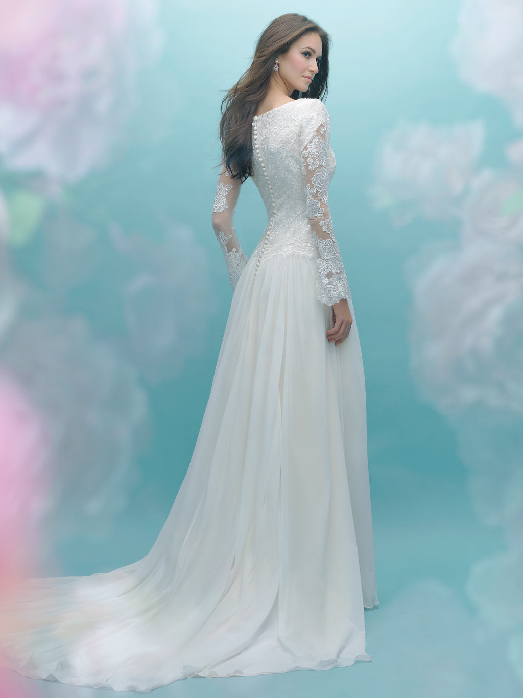 allure long sleeve lace wedding dress