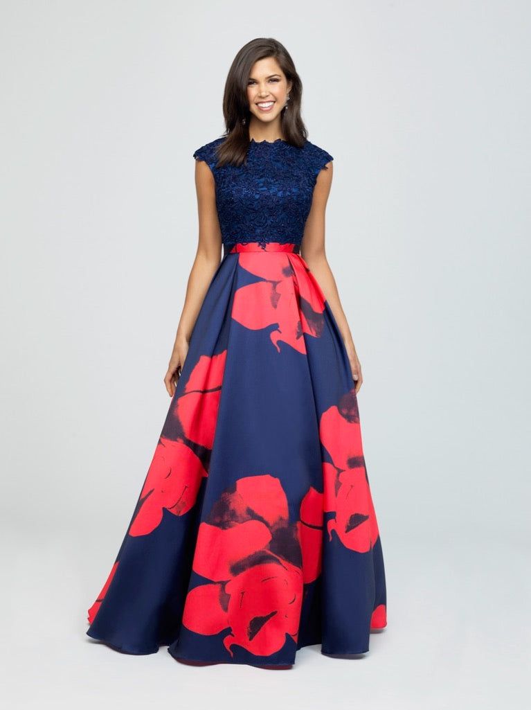 plus size floral prom dresses