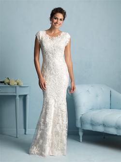 TR12021 Modest Wedding Dress Long Lace Sleeves