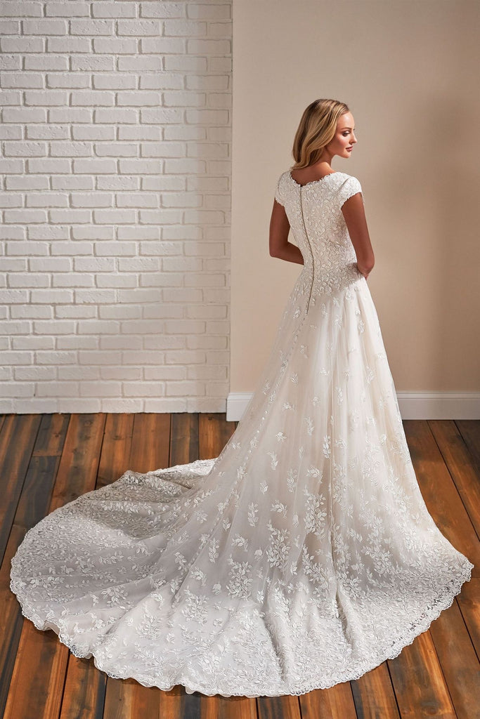 TR22173 Modest Wedding Dress – A Closet Full of Dresses