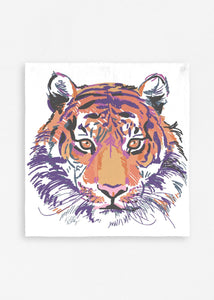 watercolor rainbow tiger