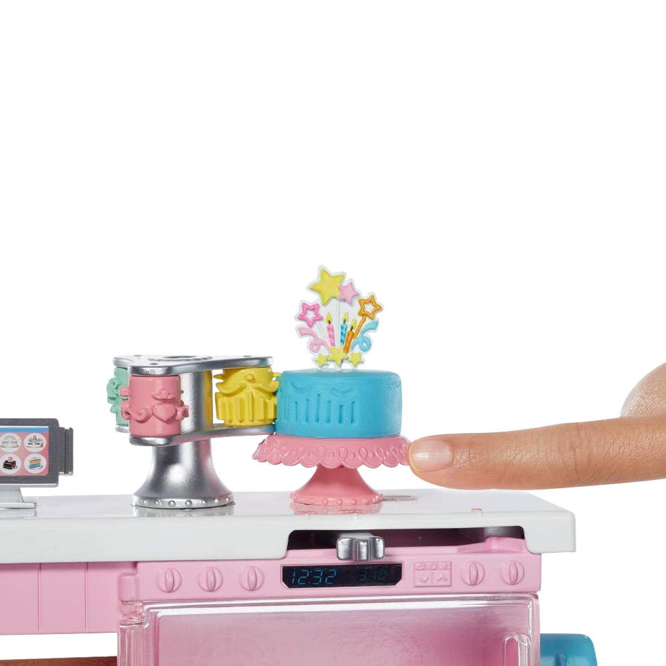 barbie cake bakery playset