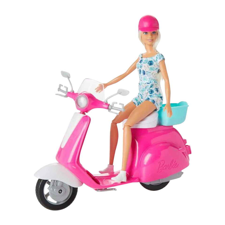 pink vespa scooter