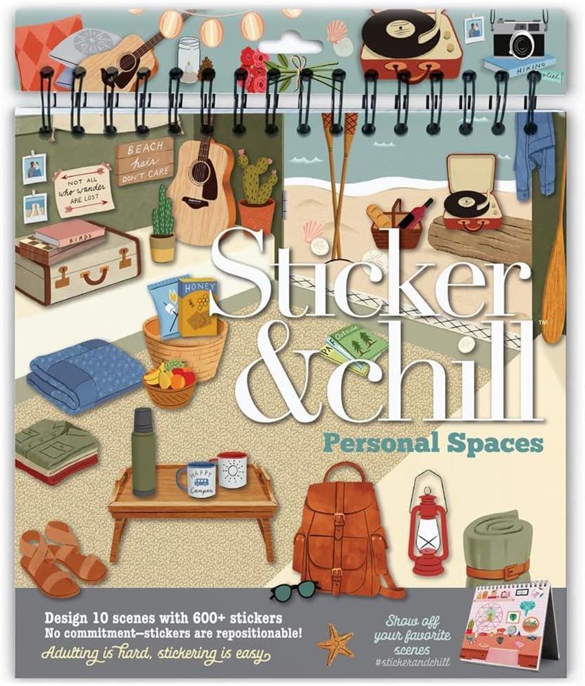 Sticker & Chill Living Large Book for Adults 700+ Movable Stickers Calming  Creative 