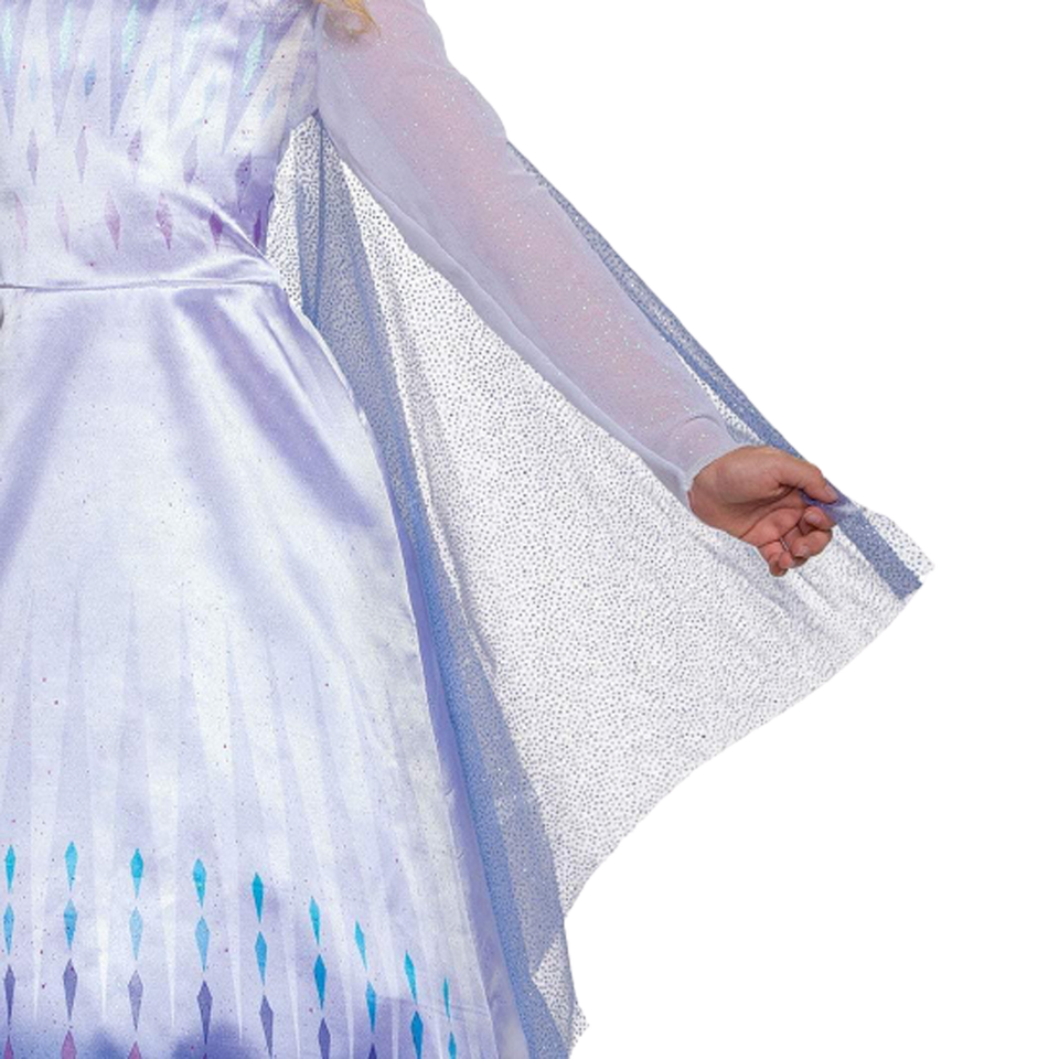Disney Frozen 2 Elsa Snow Queen Girls Dress Cape Costume Medium 7 8