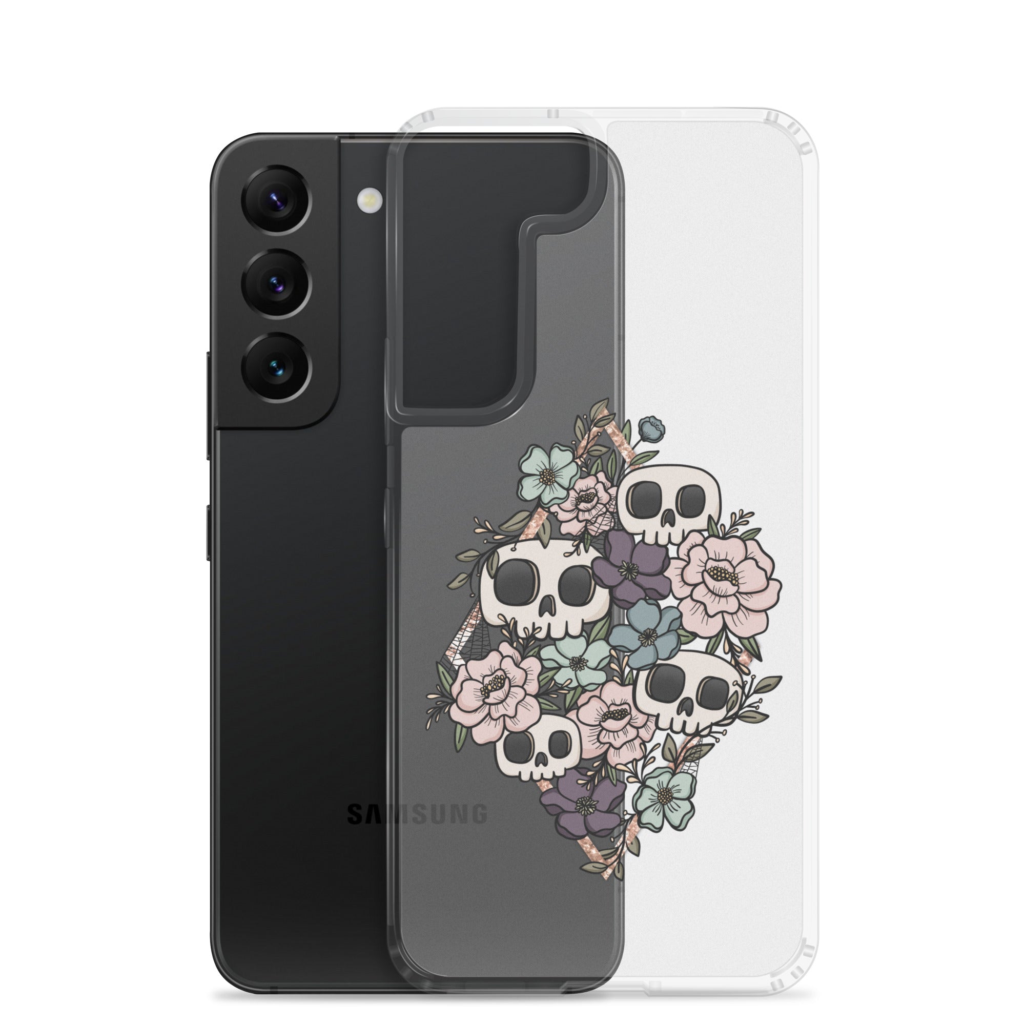 Skulls and Flowers Clear Case for Samsung®