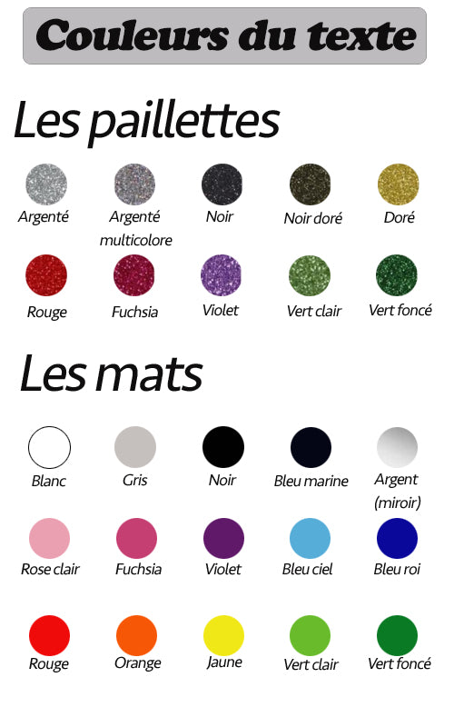 Couleurs du texte