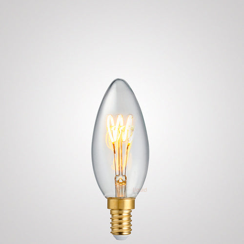 3W Candle Dimmable Tre Loop LED Bulb (E14) in Extra Warm White